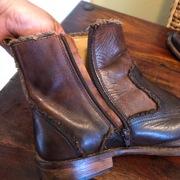 Men’s Red Tape Brown Leather Zip Up Boots/ Size 9 - Picture 5 of 15